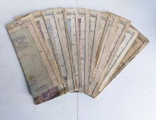WWII era Ordnance Survey maps Second War Revision, nr 1,2A,3,4, 6,7,8,9 (x2),10,11 and 12 together
