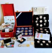 A cased set of twelve 2 Euro Commemorative Coin Set to include Luxemburg x 3, Finland x 4, Belgium x