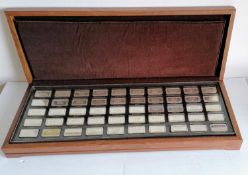 A cased 1000 YEARS OF BRITISH MONARCHY set of fifty sterling silver ingots, each depicting a bust of