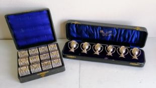 A George V cased set of six miniature silver tygs retailed by Cooke & Kelvey, Calcutta & Simla, made