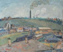 Maurice Blond (1899 - 1974), FACTORY AT WHITEHAVEN, oil on canvas, framed, 45 x 55 cm, signed bottom