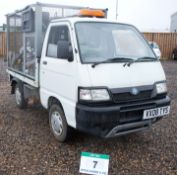 A PIAGGIO PORTER 1.3 Petrol 4WD Cage Bodied Tipper Truck. Registration Number: VX08 TYS. 5-Speed