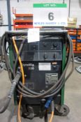 A MIGTRONIC Model Dyna Mig 335 Mig Welder (KDO335) complete with QUALITRONICS Voltage and Amp and