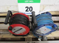 Two 240V (One 25M and One 20M) Reeled Extension Leads