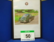 A Framed and Glazed Promotional Poster depicting WPC 868, A Green Bristol 404