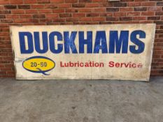 Very Large Duckhams 20-50 Lubrication Service Aluminium Sign