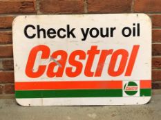 Castrol 'Check Your Oil' Single Sided Enamel Sign