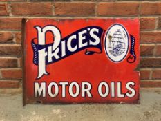 Prices Motor Oils, Double Sided Vintage Sign