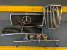 Wolseley, Mercedes and Daimler Grills, Badge Bar complete with badges