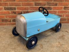 Childs Blue Metal Pedal Car