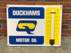 Duckhams Motor Oil Enamel Thermometer Sign