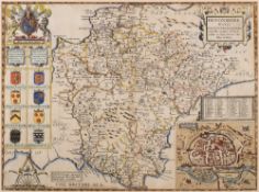 SPEED, John - Devonshire With Excester Described : hand coloured map,