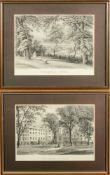 EXETER : A pair of uncoloured lithographs by William Spreat, ' View of the Clarence Hotel at Exeter.