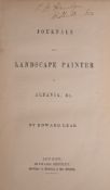 LEAR, Edward - Journals of a Landscape Painter in Albania, &c : org.