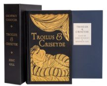 GILL, Eric : [illustrator] - Troilus and Criseyde, full gilt goat skin in original solander box,