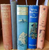 WELLS, H. G - New Worlds For Old : org. cloth, 8vo, Constable, first ed, 1908. With 4 others inc.