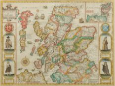 SPEED, John - The Kingdome of Scotlande: hand coloured map, size 510 x 385 mm,