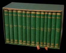 TENNYSON, Alfred - The Works : 13 volume set in original [damaged] box, green cloth, Henry S.
