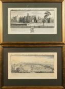 BUCK, Samuel & Nathaniel - 4 [smaller size] copper engraved prospects. Richborow-Castle.