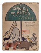 HELLE, Andre - Droles de Betes : 20 pochoir prints, org.