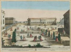 BERLIN : hand coloured engraving of the Berlin Opera House, size : 415 x 290 mm.