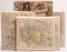 MAP JIGSAWS : 4 jigsaws published by George Philip, The London Geographical Institute,