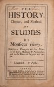 FLEURY, Monsieur - The History, Choice, and Method of Studies,: cont.