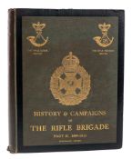 VERNER, Colonel : History & Campaigns of the Rifle Brigade, Part 11 1809-1813, 8 plates,