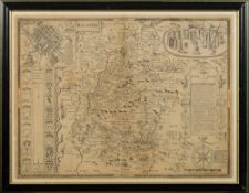 SPEED, John - Wiltshire : uncoloured map, size 515 x 390mm,