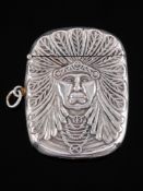 A 20th century American sterling silver vesta case,