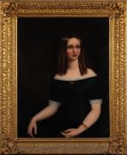 Circle of Frederick Richard Say [1805-1878]- Portrait of Lillian Waite of Newlands, Frenchay,