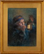 British School 19th Century- Lighting-Up,:- watercolour and bodycolour 36 x 27cm.