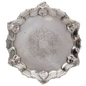 An Edward VII silver waiter, maker William Hutton & Sons Ltd, London,