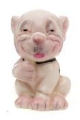 A Royal Worcester porcelain Bonzo dog figure: the cartoon character modelled in seated posture,