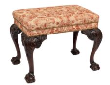 A 19th Century carved mahogany stool:,