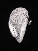 An Edwardian silver novelty vesta case, maker Charles Lyster & Son, Birmingham,