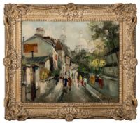 * Fernand Claver [1918-1961]- Georges Vins, a French street scene,
