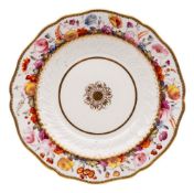 An early 19th century Coalport porcelain dessert plate,