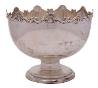 A George V silver punch bowl, maker William Henry Sparrow, Birmingham,