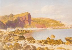 Samuel Edward Kelly [1862-1935]- Oddicombe Beach, Babbacombe Bay, Devon,