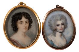 Caroline Grosvenor [1858-1940] after Richard Cosway - A miniature portrait of Anne Duchess of