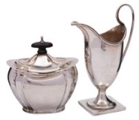 A Victorian silver pedestal cream jug, maker James Deakin & Sons, Sheffield,