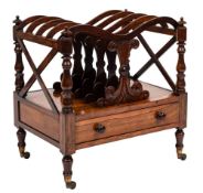 An early 19th Century rosewood four division canterbury:,