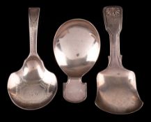 A William IV silver Fiddle Thread and Shell pattern tea caddy, maker George Unite, Birmingham,