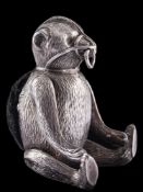 An Edwardian novelty silver pin cushion, maker H V Pithey & Co, Birmingham,