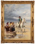 Heywood Hardy [1842-1933]- Lost on the Sands,:- signed bottom left oil on canvas, 94.5 x 69.5cm.