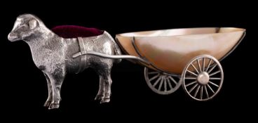 A George V novelty silver pin cushion, maker Adie & Lovekin Ltd, Birmingham,