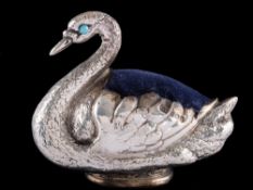 An Edwardian novelty silver pin cushion, maker Crisford & Norris Ltd, Birmingham,