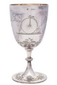 OF CYCLING INTEREST A Victorian silver trophy cup, maker William Hutton & Sons , London,