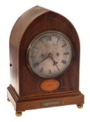 Goldsmiths & Silversmiths' Company lancet shaped mantel clock: the eight-day duration,
